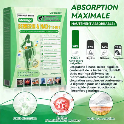 【𝐁𝐨𝐮𝐭𝐢𝐪𝐮𝐞 𝐎𝐟𝐟𝐢𝐜𝐢𝐞𝐥𝐥𝐞】🧑‍⚕️🩺 𝐂𝐥𝐞𝐚𝐫𝐞𝐧𝐚® Moringa · Berbérine + NAD+ – Patch Microneedle Nano Avancé 10-en-1 (1×/jour, résultats visibles en 7 jours) | Obésité, relâchement cutané, apnée du sommeil, articulations, etc.